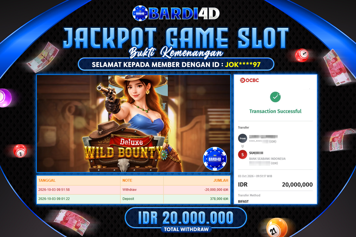 BARDI4D - BAYAR JACKPOT LIVE GAMES SPACEMAN TOTAL RP.20.000.000 | DIBAYAR LUNAS